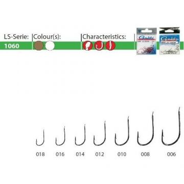 Carlige LS-1060N NI 25buc/ plic Gamakatsu (Marime Carlige: Nr. 8)