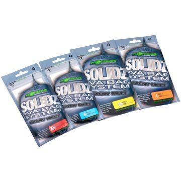 Pungi PVA + Incarcator Korda Solidz PVA Bag System Slow Melt (Varianta: L 85X100mm 20buc/plic)