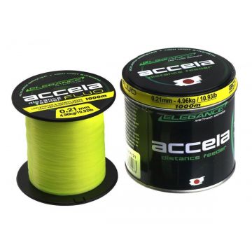 Fir Monofilament Formax Elegance Method Accela Distance Feeder, Galben Fluo, 1000m (Diametru fir: 0.21 mm)