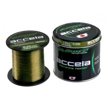 Fir Monofilament Formax Elegance Method Accela Distance Feeder, Olive, 1000m (Diametru fir: 0.22 mm)