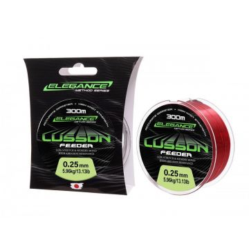 Fir Monofilament Formax Elegance Method Lusson Feeder, Rosu, 300m (Diametru fir: 0.18 mm)