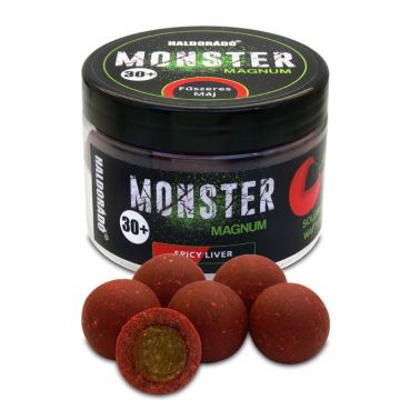 Boilies Haldorado Monster Magnum 30+, 25mm, 80g/borcan (Aroma: Ficat Condimentat)