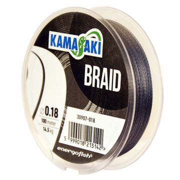 Fir Textil Kamasaki Braid, Grey, 100m (Diametru fir: 0.25 mm)