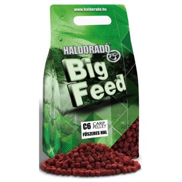 Pelete Haldorado Big Feed C6, 6mm, 2kg (Aroma: Piersici Picante)