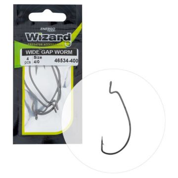 Carlige Offset Wizard Worm Wide Gap (Marime Carlige: Nr. 2/0)