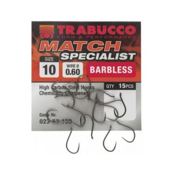 Carlige Trabucco Match Specialist, 15 buc (Marime Carlige: Nr. 10)