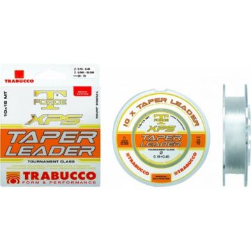 Fir T Force Taper Leader 15m x10buc Trabucco (Diametru fir: de la 0.20mm la 0.57mm)