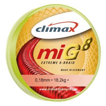 Fir Textil Climax MIG 8, galben fluo, 135m (Diametru fir: 0.25 mm)