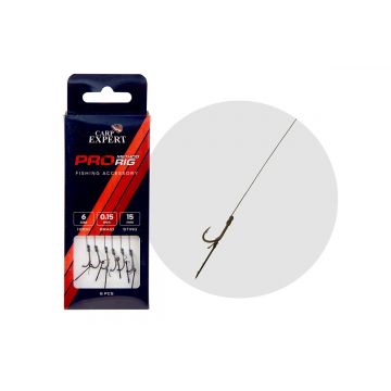 Carlige Legate Carp Expert Pro Method Feeder Hair Rig, spin 10mm, 6buc/plic (Marime Carlige: Nr. 10)