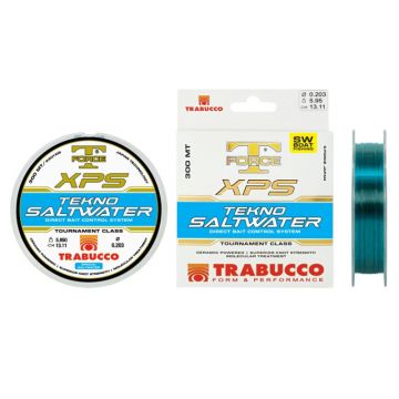 Fir Monofilament Trabucco T-Force XPS Tekno Saltwater, Blue Crystal, 150m (Diametru fir: 0.203 mm)