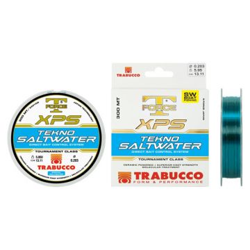 Fir Monofilament Trabucco T-Force XPS Tekno Saltwater, Blue Crystal, 300m (Diametru fir: 0.251 mm)