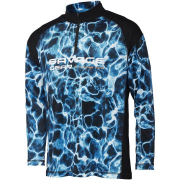 Bluza Savage Gear Marine UV Long Sleeve Tee Sea Blue (Marime: M)