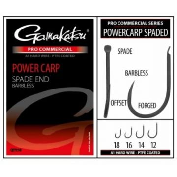 Carlige Gamakatsu Coars Pro-C Power Carp Spade, 10buc/plic (Marime Carlige: Nr. 12)