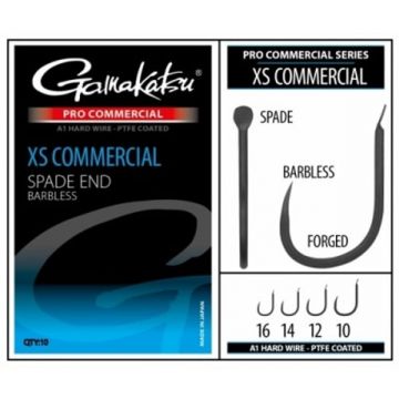 Carlige Gamakatsu Coars Pro-C XS Commercial Spade, 10buc/plic (Marime Carlige: Nr. 14)