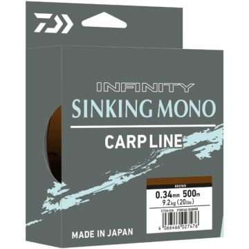 Fir Monofilament Daiwa Infinity Sinking Carp Line, Brown (Diametru fir: 0.30 mm)