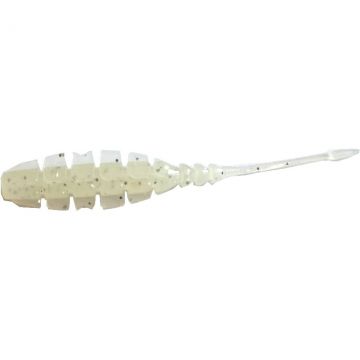 Grub Mustad Aji Micro Naf, White Glow Glitter, 5cm, 10buc/plic