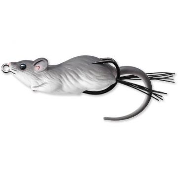 Naluca Live Target Hollow Mouse Walking Bait, Grey/White, 9cm, 28g