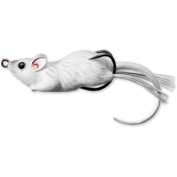 Naluca Live Target Hollow Mouse Walking Bait, White/White, 9cm, 28g