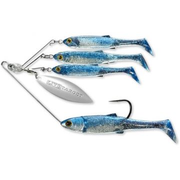 Spinnerbait Live Target BaitBall Spinner Rig Large, Blue/Silver, 14g