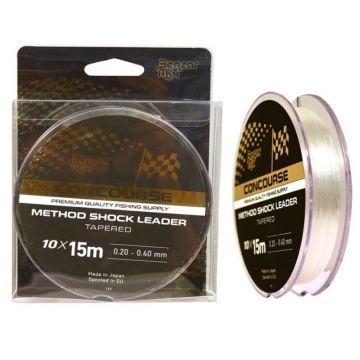 Fir Conic Inaintas Fluorocarbon Benzar Method Shock Leader, 10x15m (Diametru fir: 0.20-0.40mm)