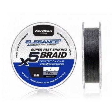 Fir Textil Formax Elegance Feeder Pro Super Fast Sinking Braided Line X5, 135m (Diametru fir: 0.08 mm)