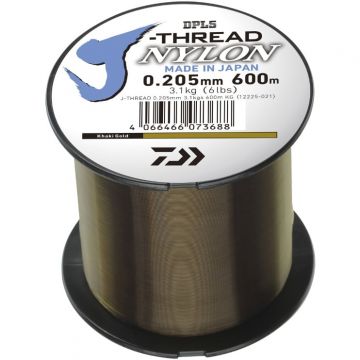 Fir Monofilament Daiwa J-Thread, Khaki Gold, 600m (Diametru fir: 0.24 mm)