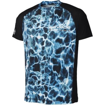 Tricou Savage Gear Marine UV Blue Sea (Marime: 2XL)