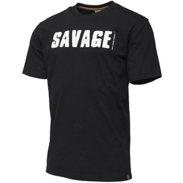 Tricou Savage Gear Simply Logo-Tee Black (Marime: L)