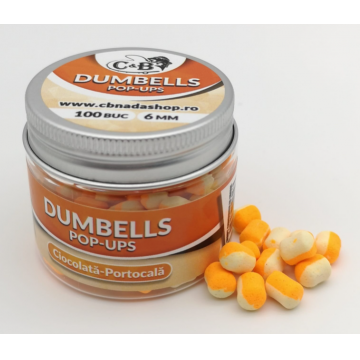 Dumbells Pop-ups Ciocolata-Portocala 6mm 100 Buc. Dumbells Pop-ups Ciocolata-Portocala 6mm 100 Buc.