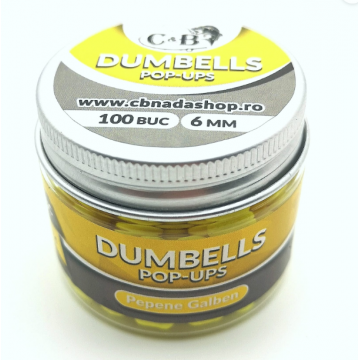 Dumbells Pop-ups Pepene Galben 6mm 100 Buc. Dumbells Pop-ups Pepene Galben 6mm 100 Buc.