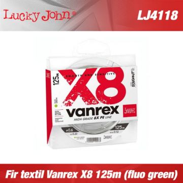 FIR TEXTIL LUCKY JOHN VANREX X8 VERDE FLUO 125M FIR TEXTIL LUCKY JOHN VANREX X8 VERDE FLUO 125M