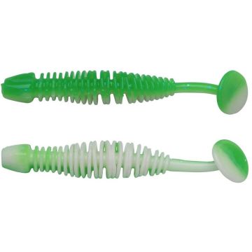 Grub Berkley PowerBait Power Leech, Spring Green/White, 5 cm, 12 buc/plic Grub Berkley PowerBait Power Leech, Spring Green/White, 5 cm, 12 buc/plic