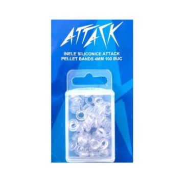 INELE SILICONICE ELASTICE ATTACK PELLET BANDS TRANSPARENTE 4MM INELE SILICONICE ELASTICE ATTACK PELLET BANDS TRANSPARENTE 4MM