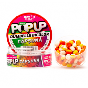 POP-UP DUMBELLS BICOLOR CAPSUNA (MIX BICOLOR) 8mm 30g POP-UP DUMBELLS BICOLOR CAPSUNA (MIX BICOLOR) 8mm 30g
