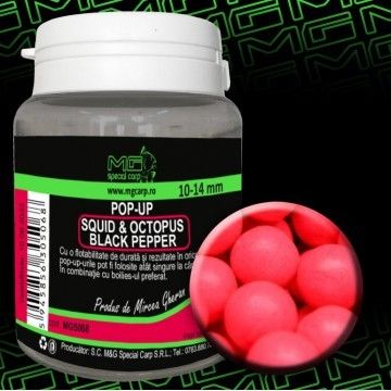 Pop-Up Squid&Octopus Black Pepper 10-14mm Pop-Up Squid&Octopus Black Pepper 10-14mm