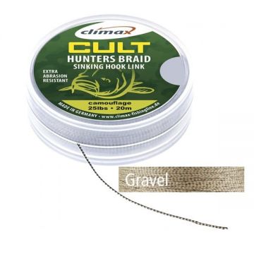 Fir Textil Climax Cult Huntersbraid Sinking Hooklink Gravel, 20m (Rezistenta: 25 lbs)