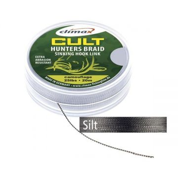 Fir Textil Climax Cult Huntersbraid Sinking Hooklink Silt, 20m (Rezistenta: 25 lbs)