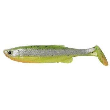 Shad Savage Gear Fat Minnow T-Tail Fluo Green Silver, 7.5cm, 4buc