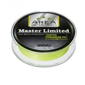 Fir textil Varivas Super Trout Area Master Limited PE, galben neon, 75m (Rezistenta: 6.5 lbs)