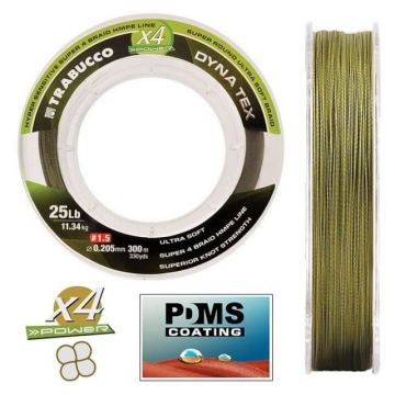 Fir Trabucco X4 Power Moss Green, 150m (Diametru fir: 0.20 mm)