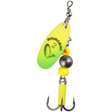 Lingurita rotativa Savage Gear Caviar nr.2, 6g, Fluo-Yellow-Chartreuse