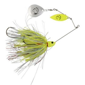 Spinnerbait Savage Gear Da Bush, Yellow Silver Holo Flame, 14cm, 21g