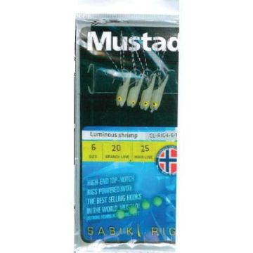 Taparina Mustad Luminous Shrimp, 4buc (Marime Carlige: Nr. 4)