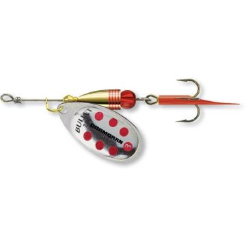 Lingurita rotativa Cormoran Bullet, Silver Red Dots, nr. 3, 7g