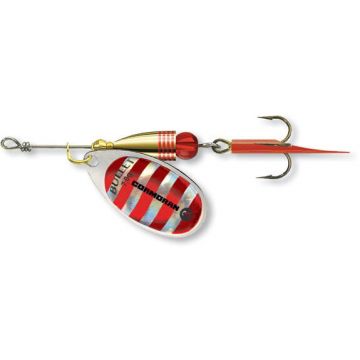 Lingurita rotativa Cormoran Bullet, Silver Red Stripes, nr. 3, 7g